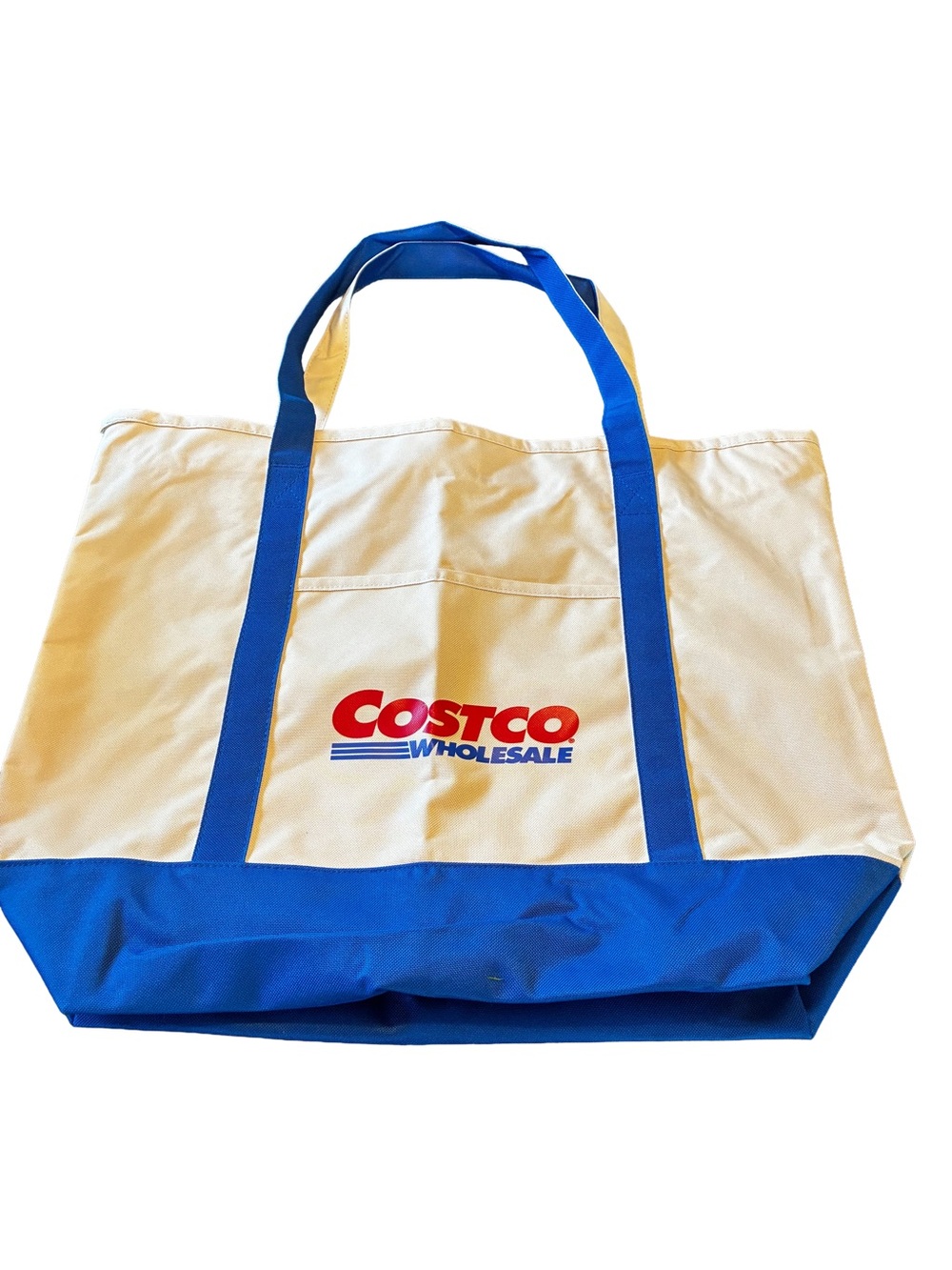 Costco Warehouse Model Canvas Tote Bag Large Blue Bottom Rare